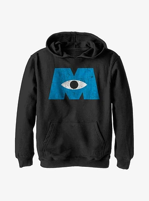 Disney Pixar Monsters, Inc. Distressed Logo Youth Hoodie
