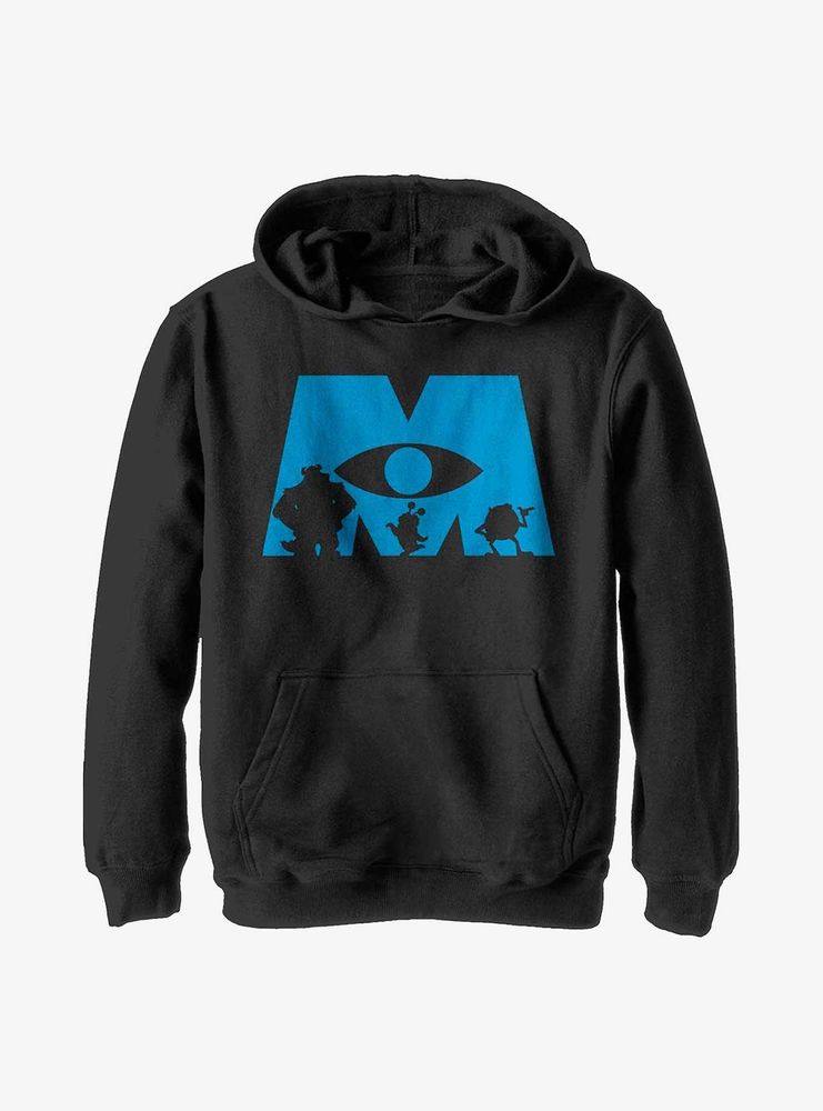 Disney Pixar Monsters, Inc. Simple Silhouette Logo Youth Hoodie