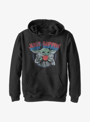 Star Wars The Mandalorian Just Sipping Youth Hoodie