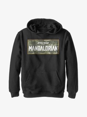 Star Wars The Mandalorian Camo Logo Youth Hoodie