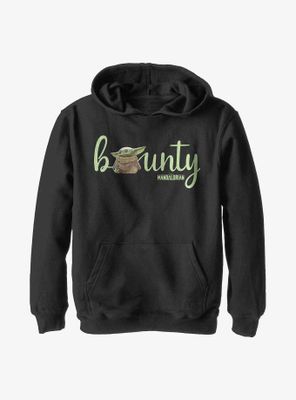Star Wars The Mandalorian Bounty Text Youth Hoodie