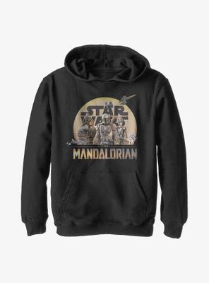 Star Wars The Mandalorian Character Action Pose Youth Hoodie