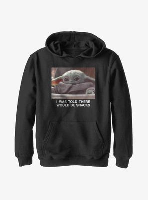 Star Wars The Mandalorian Told About Snacks Youth Hoodie