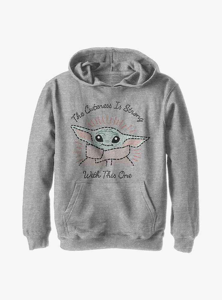 Star Wars The Mandalorian Child Stitch Youth Hoodie