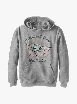 Star Wars The Mandalorian Child Stitch Youth Hoodie