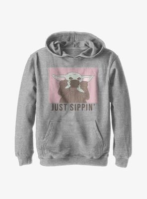 Star Wars The Mandalorian Just Sippin Youth Hoodie
