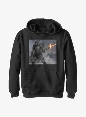 Star Wars The Mandalorian Fire Youth Hoodie