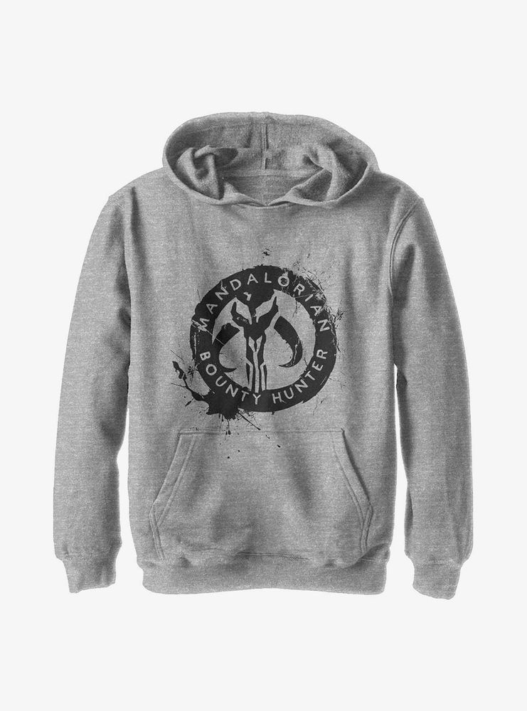 Star Wars The Mandalorian Painted Skull Youth Hoodie