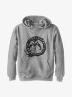 Star Wars The Mandalorian Painted Skull Youth Hoodie