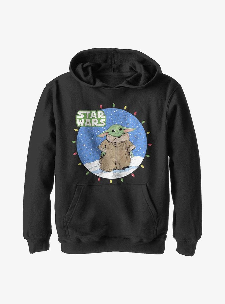 Star Wars The Mandalorian Snow Baby Lights Youth Hoodie