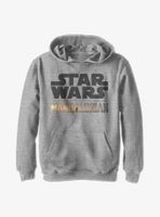 Star Wars The Mandalorian Stacked Logo Youth Hoodie