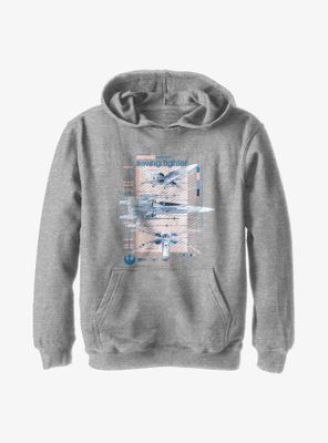 Star Wars Episode IX: The Rise Of Skywalker Xwingers Ninety Youth Hoodie