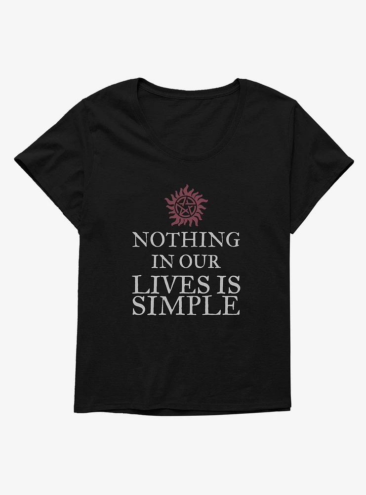 Supernatural Nothing Simple Girls Plus T-Shirt