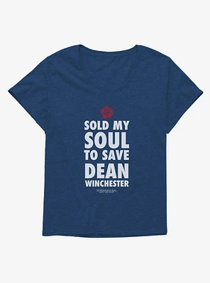 Supernatural Sold My Soul To Save Dean Winchester Girls Plus T-Shirt