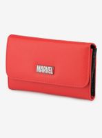 Marvel Comics Red Brick Metal Emblem Flap Wallet Red
