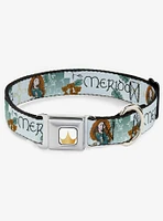 Disney Pixar Brave Merida Castle And Three Bear Brothers Seatbelt Dog Collar