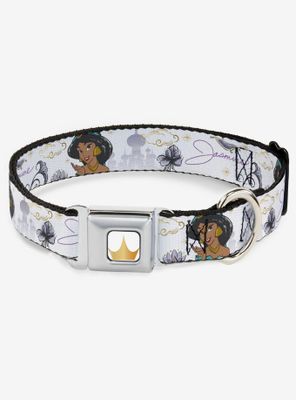 Disney Aladdin Jasmine Palace Flowers Seatbelt Dog Collar