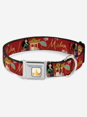 Disney Mulan Gazebo Flowers Seatbelt Dog Collar