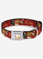 Disney Mulan Gazebo Flowers Seatbelt Dog Collar