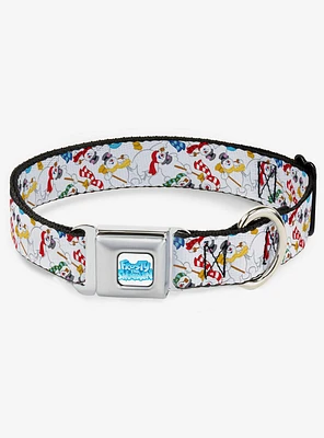 Frosty The Snowman Toss Print Seatbelt Dog Collar