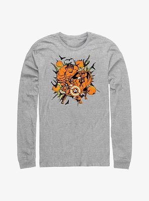Marvel Avengers Group Pumpkin Long-Sleeve T-Shirt