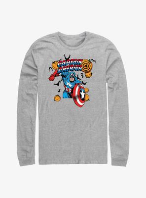 Marvel Captain America Pumpkins Long-Sleeve T-Shirt