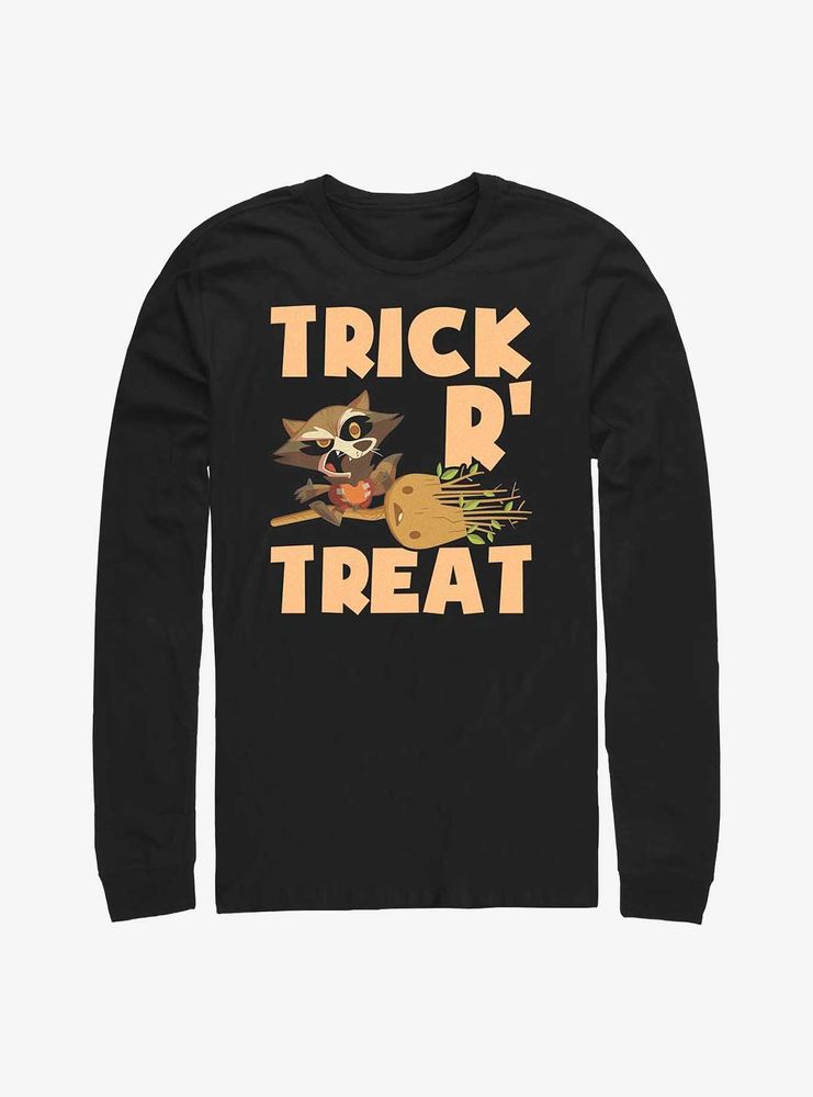 Marvel Guardians Of The Galaxy Rocket Groot Halloween Long-Sleeve T-Shirt