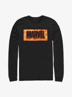 Marvel Spooky Logo Jack O' Lantern Fill Long-Sleeve T-Shirt