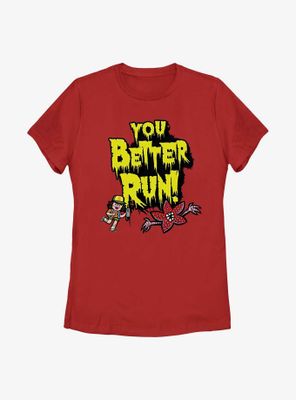 Stranger Things Better Run Womens T-Shirt