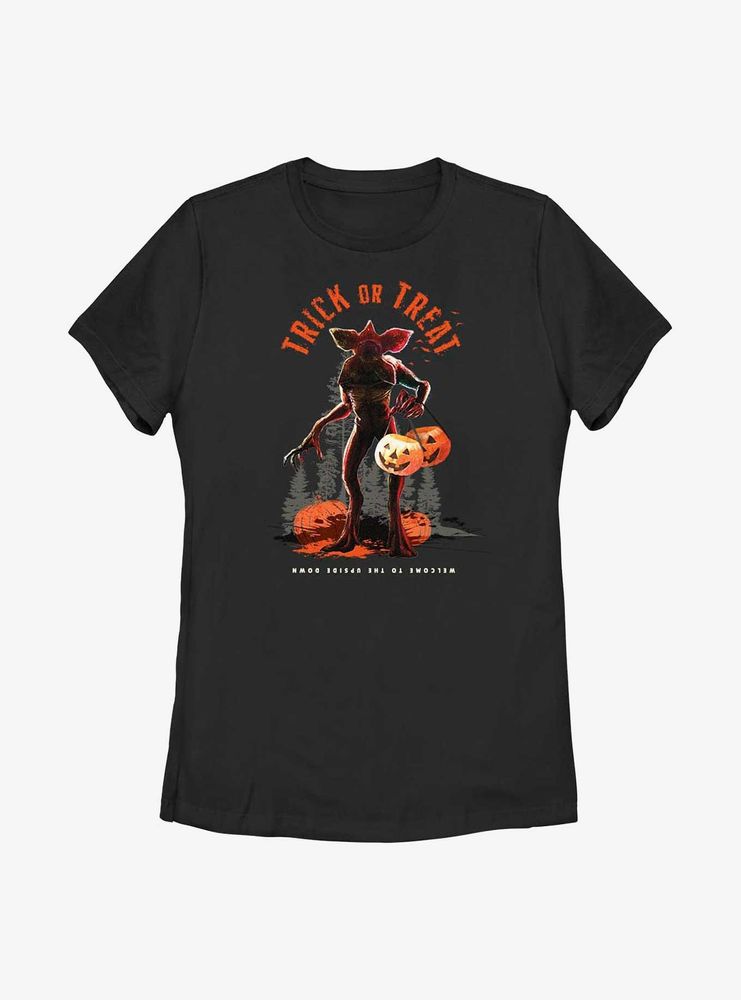 Stranger Things Trick Or Treating Demo Womens T-Shirt