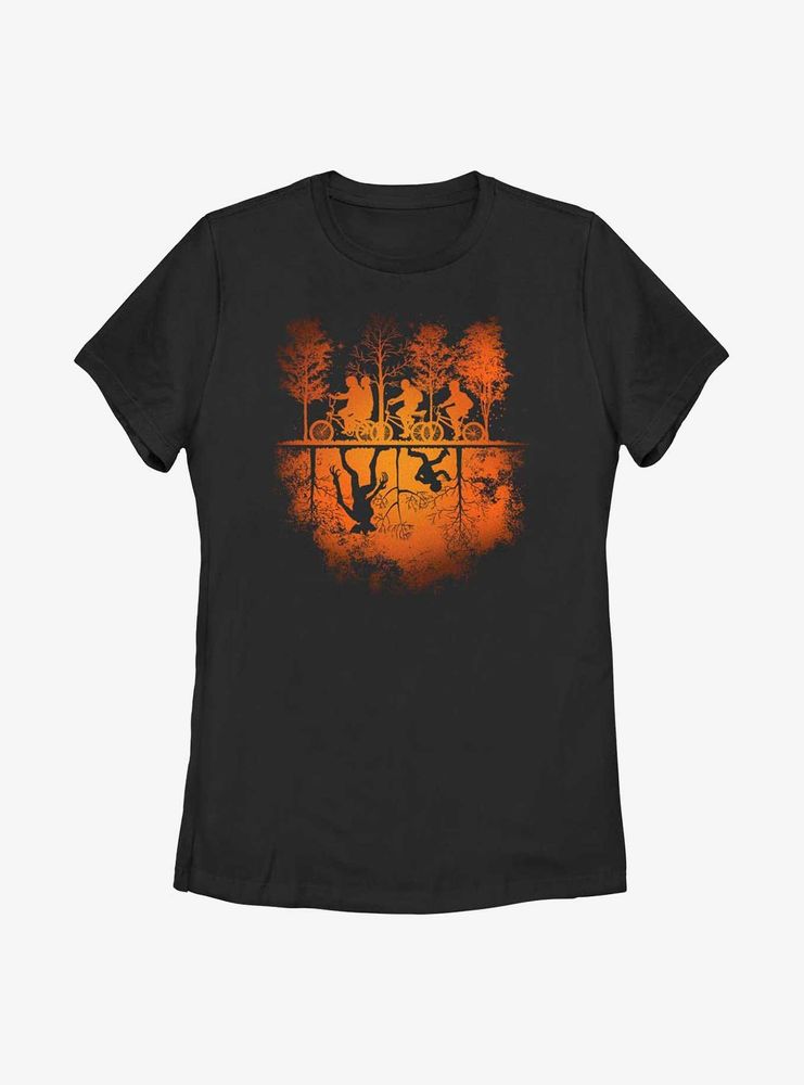 Stranger Things Upside Down Pumpkin Womens T-Shirt