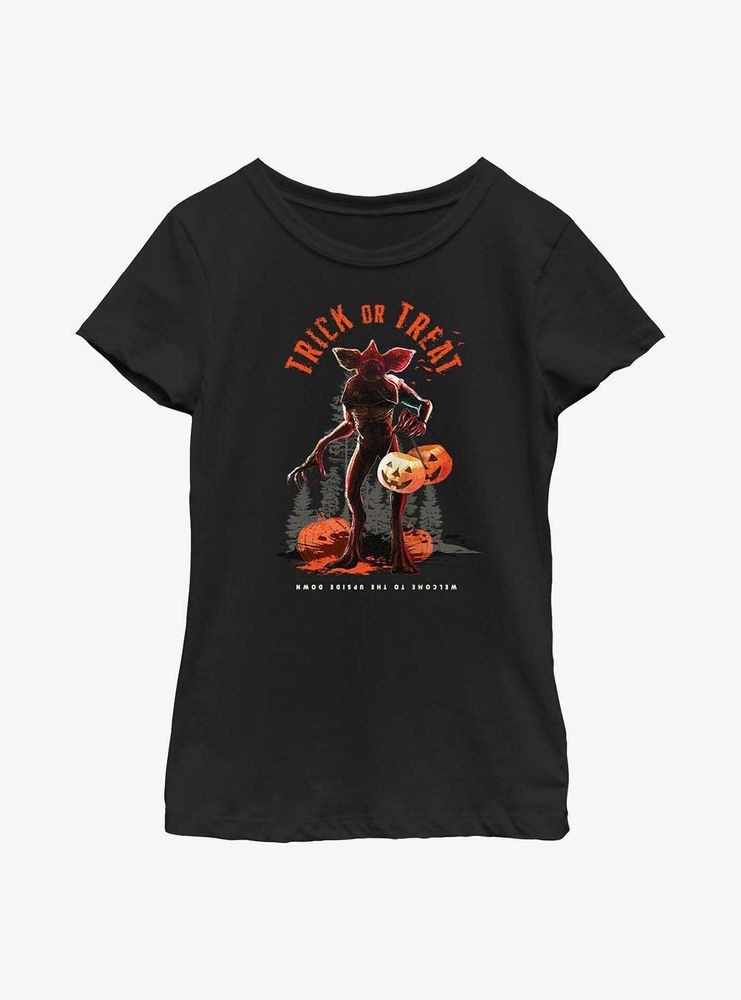 Stranger Things Trick Or Treating Demo Youth Girls T-Shirt