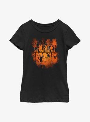 Stranger Things Upside Down Pumpkin Youth Girls T-Shirt