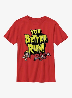 Stranger Things Better Run Youth T-Shirt