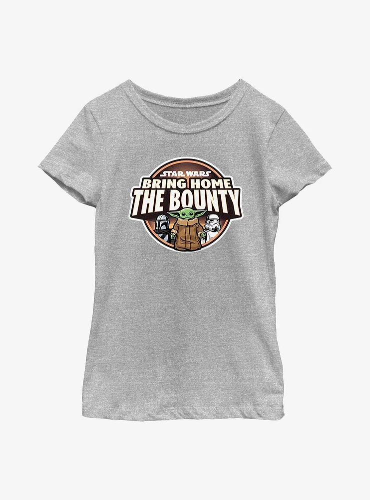 Star Wars The Mandalorian Characters Logo Youth Girls T-Shirt
