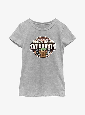 Star Wars The Mandalorian Characters Logo Youth Girls T-Shirt