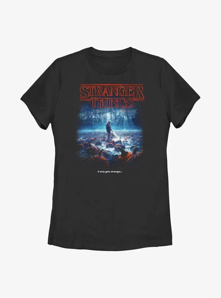 Stranger Things Strange Pumpkins Womens T-Shirt