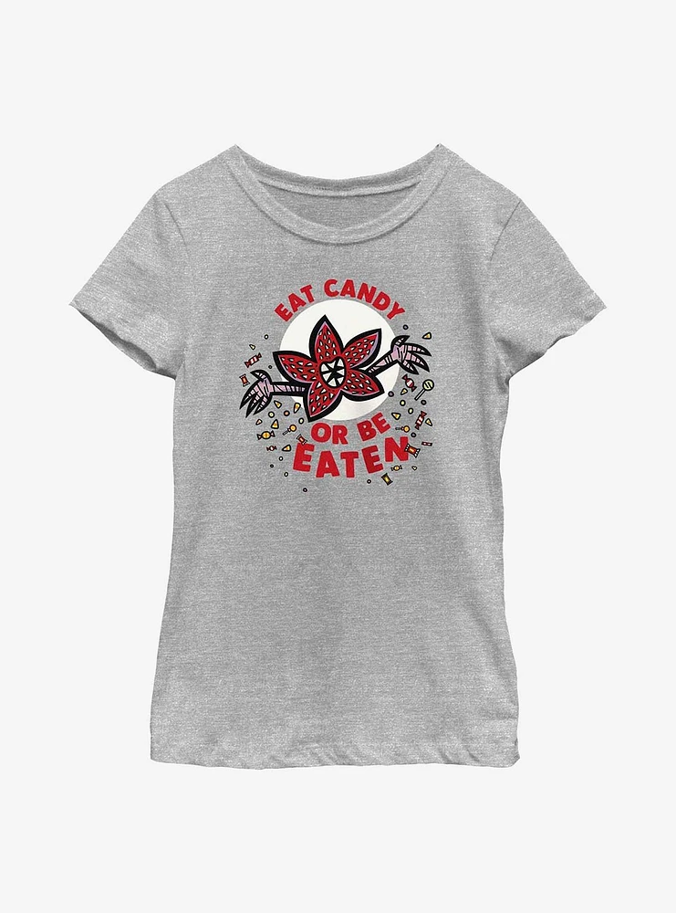 Stranger Things Eat Or Be Eaten Youth Girls T-Shirt