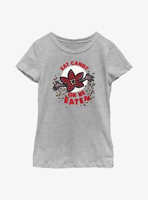 Stranger Things Eat Or Be Eaten Youth Girls T-Shirt