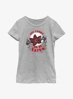 Stranger Things Eat Or Be Eaten Youth Girls T-Shirt