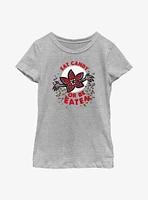 Stranger Things Eat Or Be Eaten Youth Girls T-Shirt