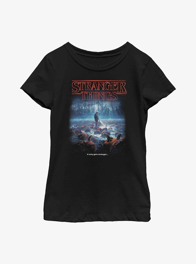 Stranger Things Strange Pumpkins Youth Girls T-Shirt
