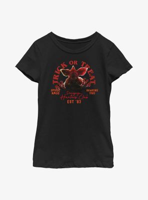 Stranger Things Trick Or Treat Hunters Youth Girls T-Shirt