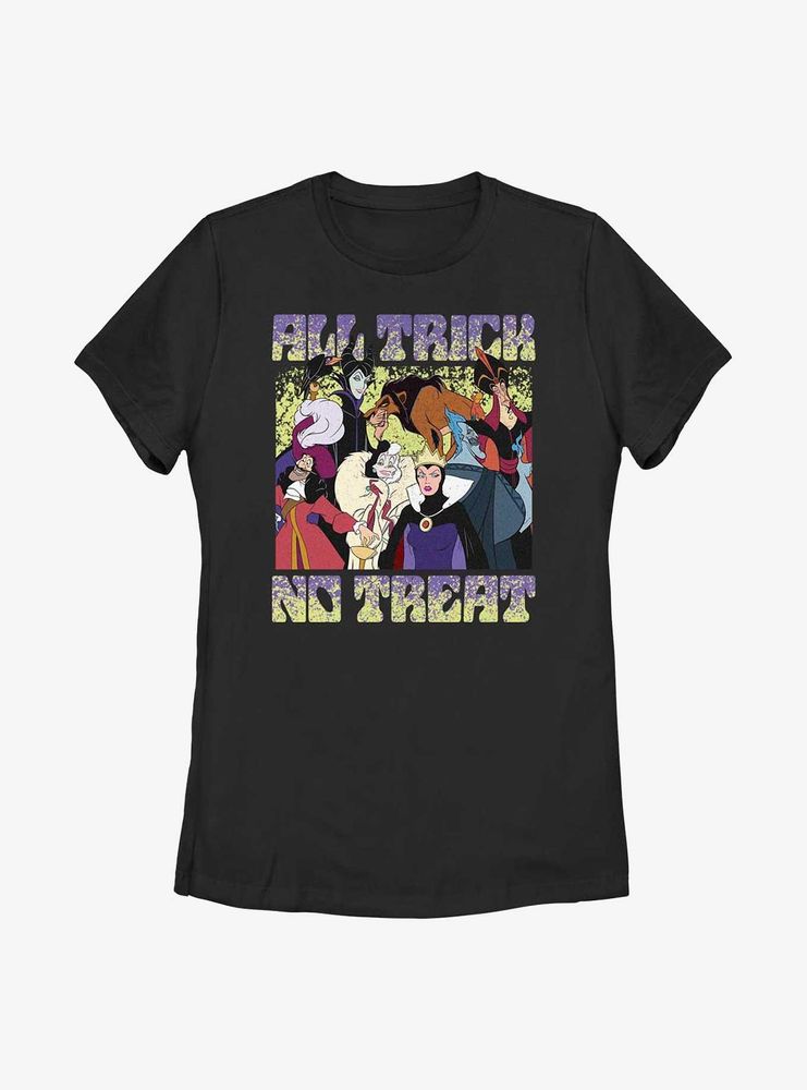 Disney Villains All Trick Womens T-Shirt