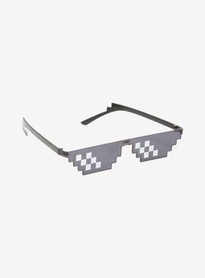 Black Pixel Frame Sunglasses