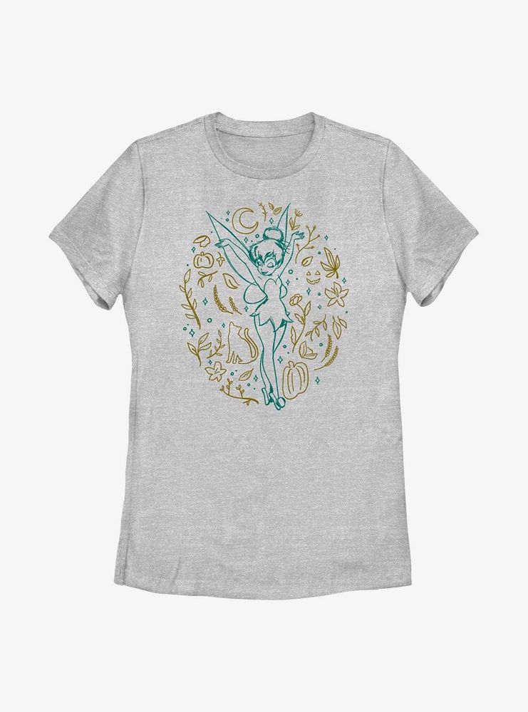 Disney Tinker Bell Spooky Vintage Womens T-Shirt