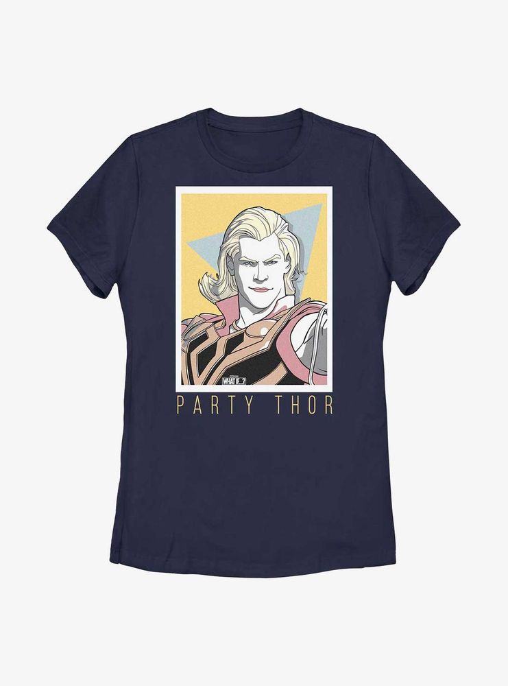 Marvel What If...? Party Thor Simple Womens T-Shirt