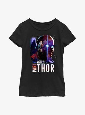 Marvel What If...? Watcher Party Thor Youth Girls T-Shirt