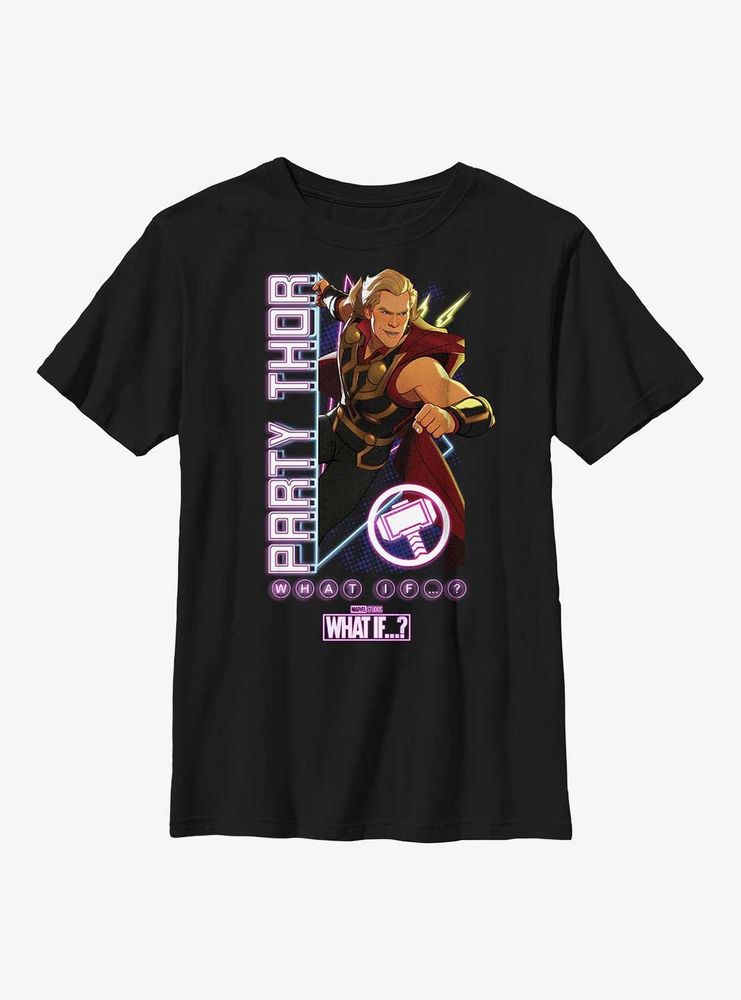 Marvel What If...? Party TIme Thor Youth T-Shirt