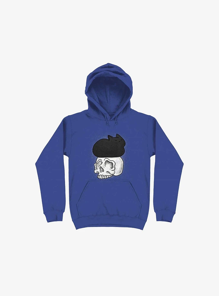 Cat Skull Royal Blue Hoodie